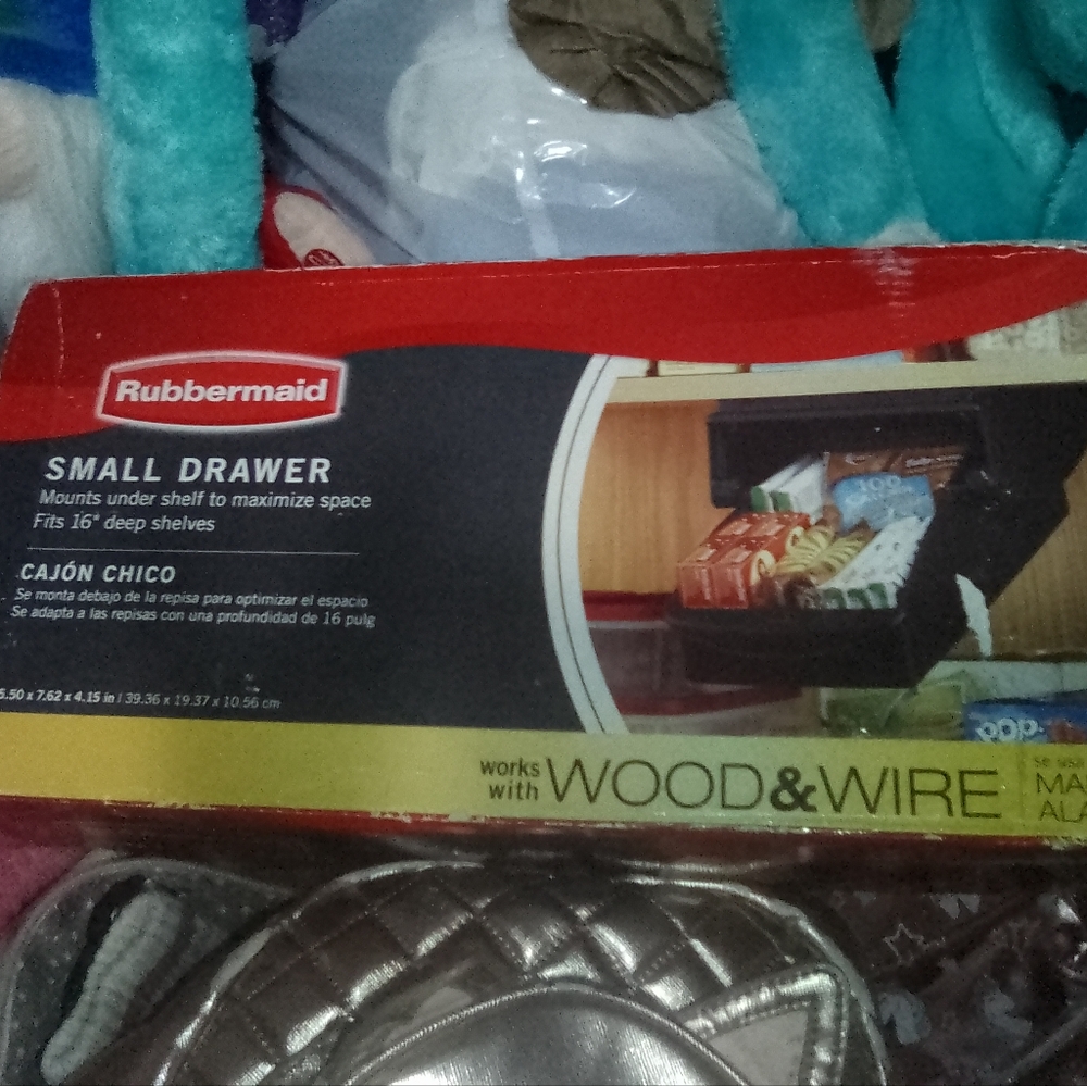 Rubbermaid under shelf drawer ..small